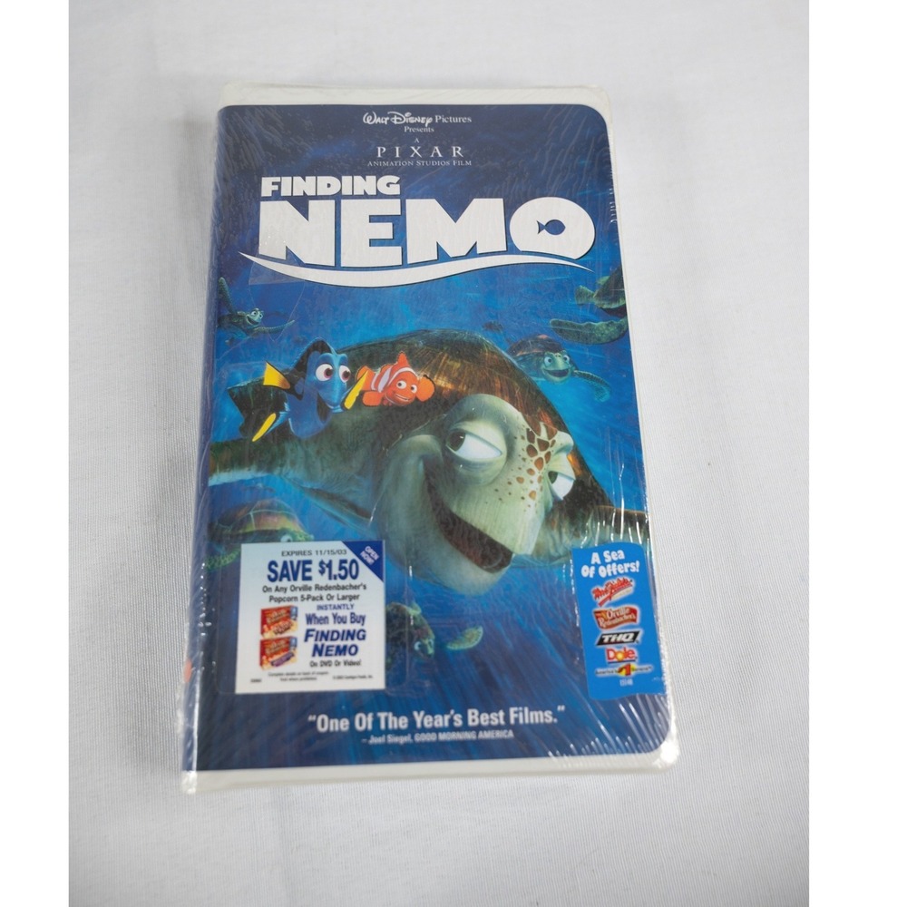 Disney Finding Nemo VHS Kids Blue New Sealed Pixar Clamshell 2003 Movie